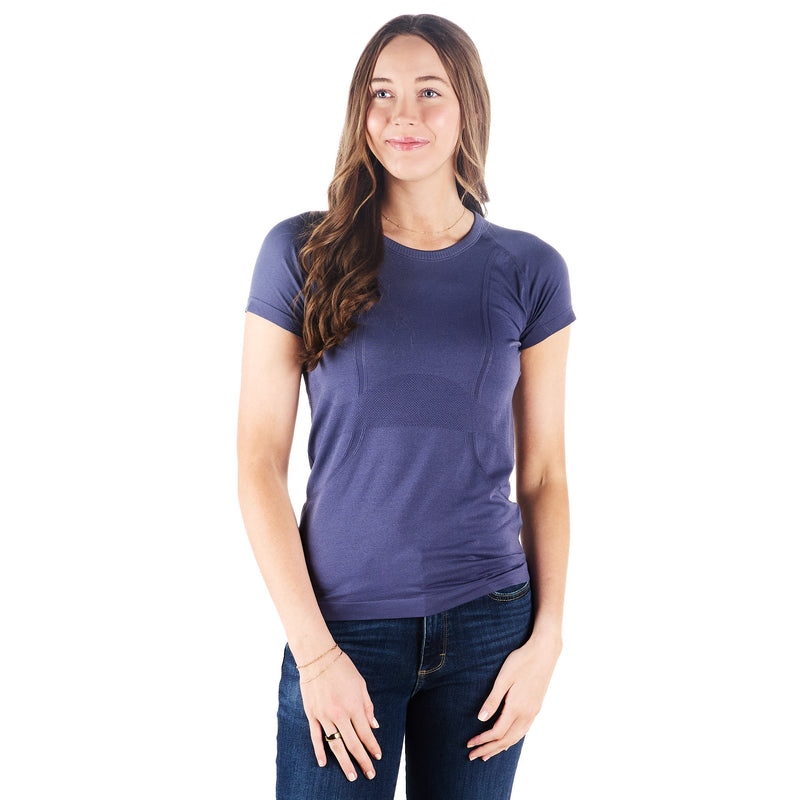 The Tackhack Womens Tack Hack Marine Equitation Short Sleeve Tech Tee
