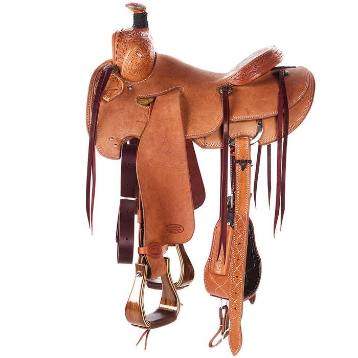 Trent Ward 1/4 Breed Floral Seat Rig Will James Ranch Roper
