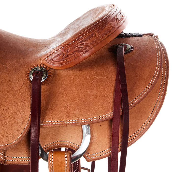 Trent Ward 1/4 Breed Floral Seat Rig Will James Ranch Roper