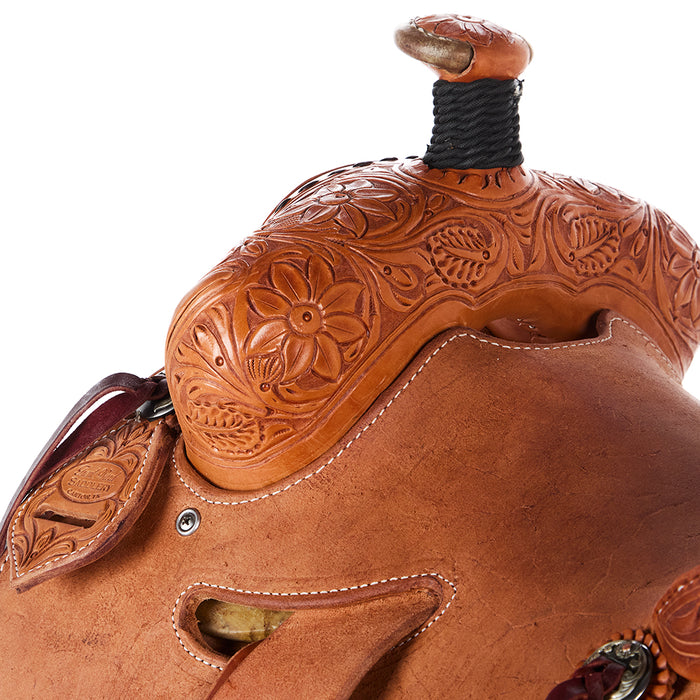 Trent Ward 1/4 Breed Floral Seat Rig Will James Ranch Roper