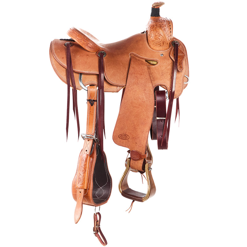 Trent Ward 1/4 Breed Floral Seat Rig Will James Ranch Roper