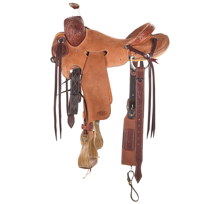 Trent Ward 1/8 Breed Floral Stripdown Seat Rig Ranch Saddle