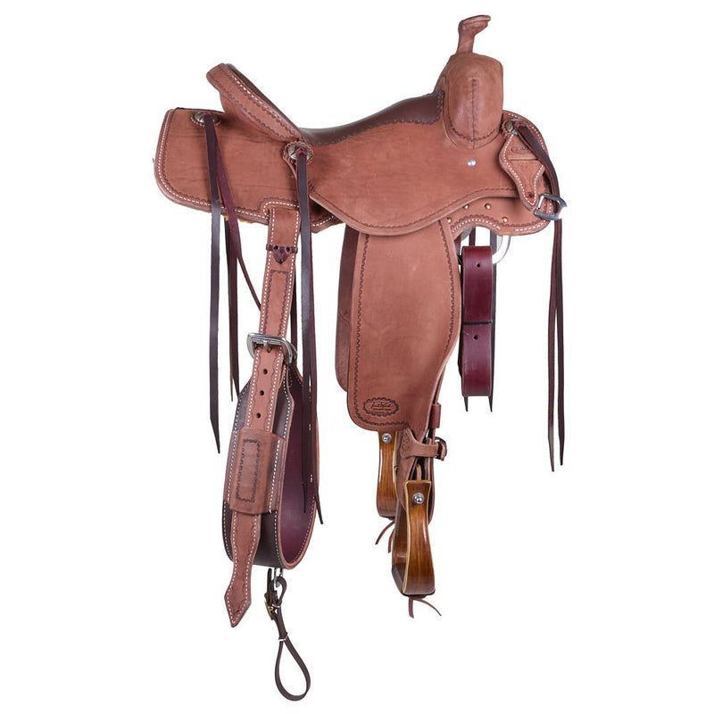 Trent Ward 15in Brown Roughout Cowhorse Saddle