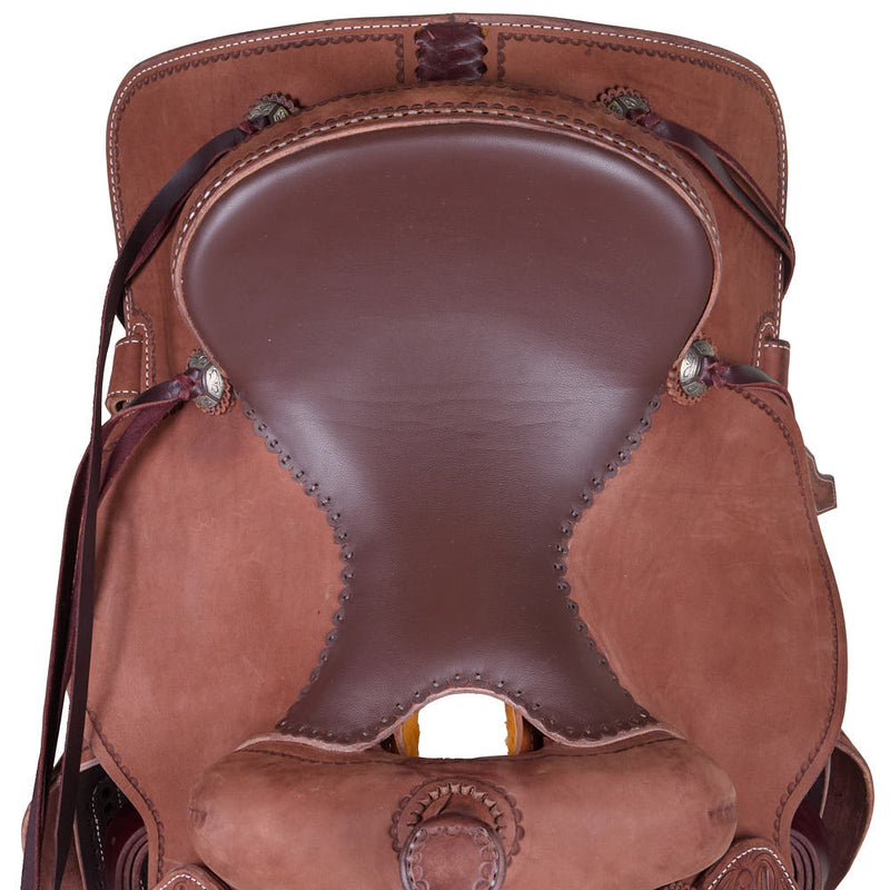 Trent Ward 15in Brown Roughout Cowhorse Saddle
