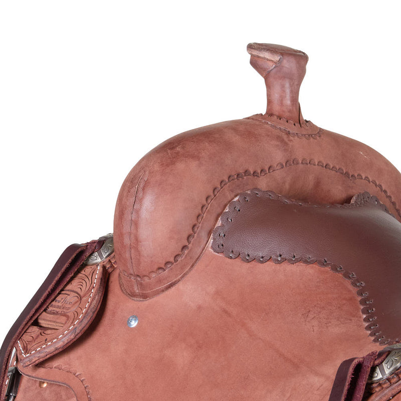 Trent Ward 15.5in Brown Roughout Cowhorse Saddle