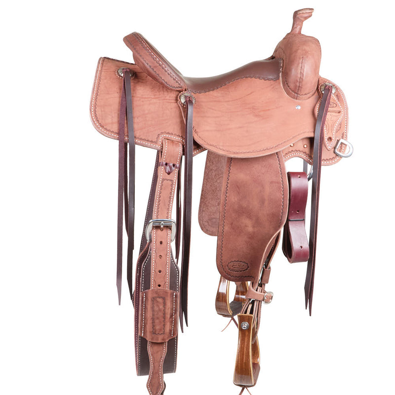 Trent Ward 15.5in Brown Roughout Cowhorse Saddle