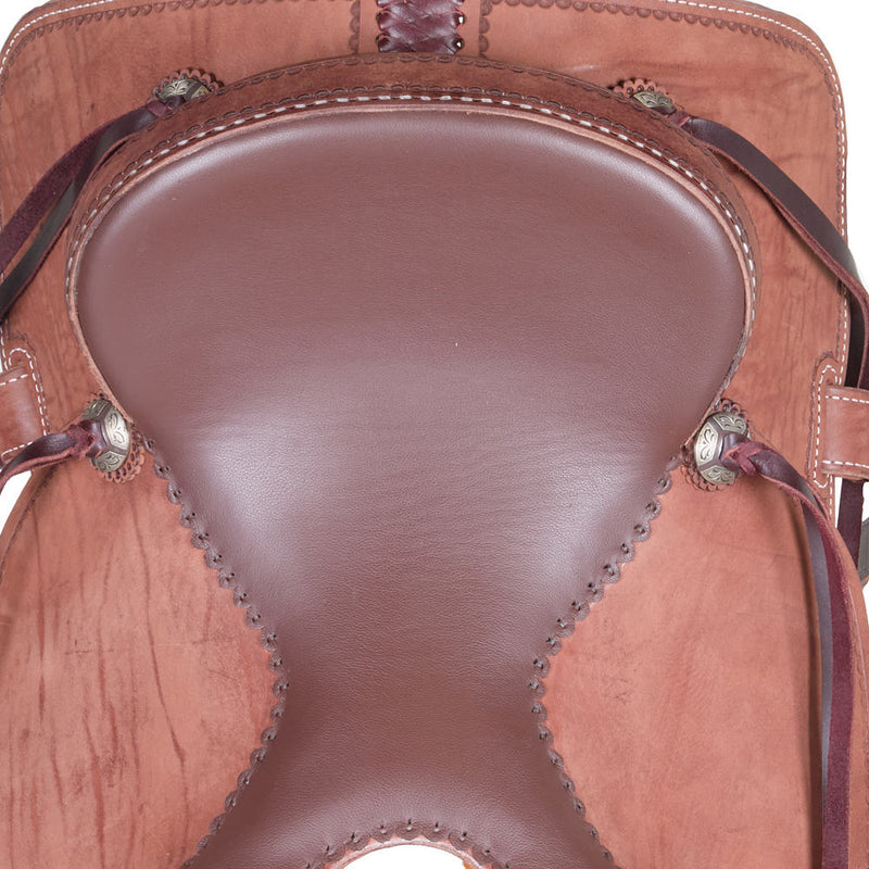 Trent Ward 15.5in Brown Roughout Cowhorse Saddle