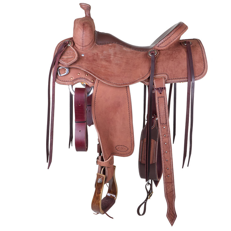 Trent Ward 16in Brown Roughout Cowhorse Saddle