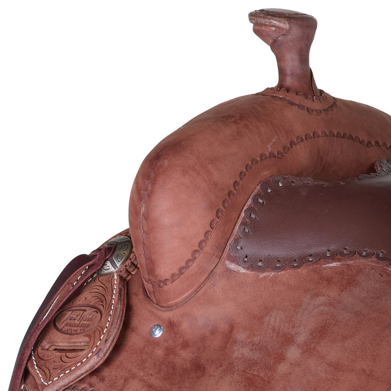 Trent Ward 16in Brown Roughout Cowhorse Saddle