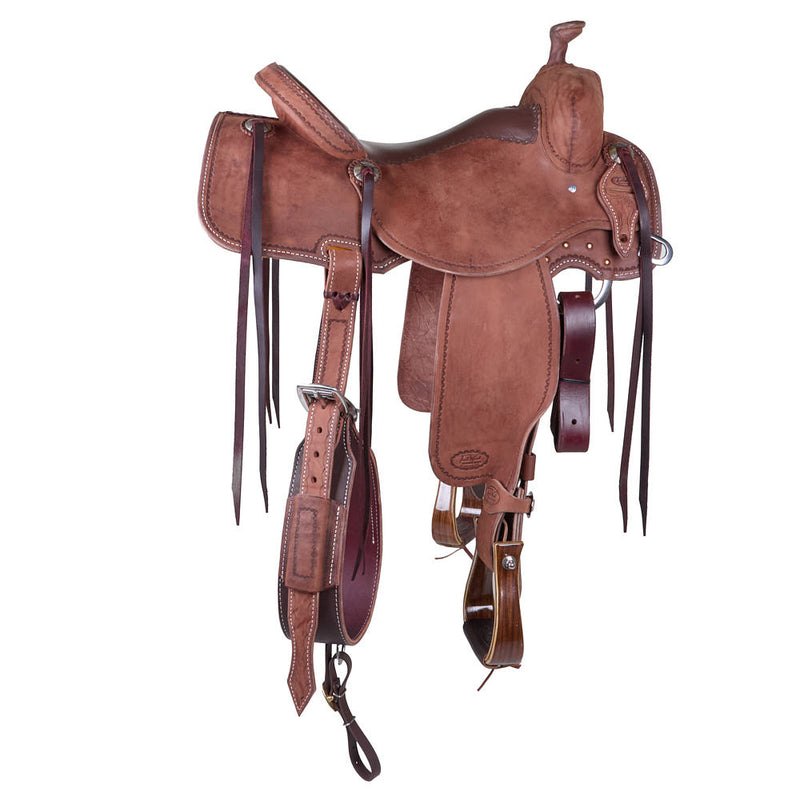 Trent Ward 16in Brown Roughout Cowhorse Saddle