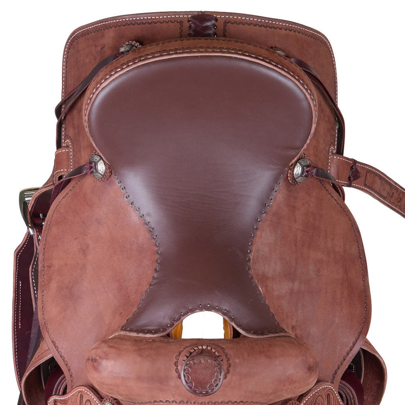 Trent Ward 16in Brown Roughout Cowhorse Saddle