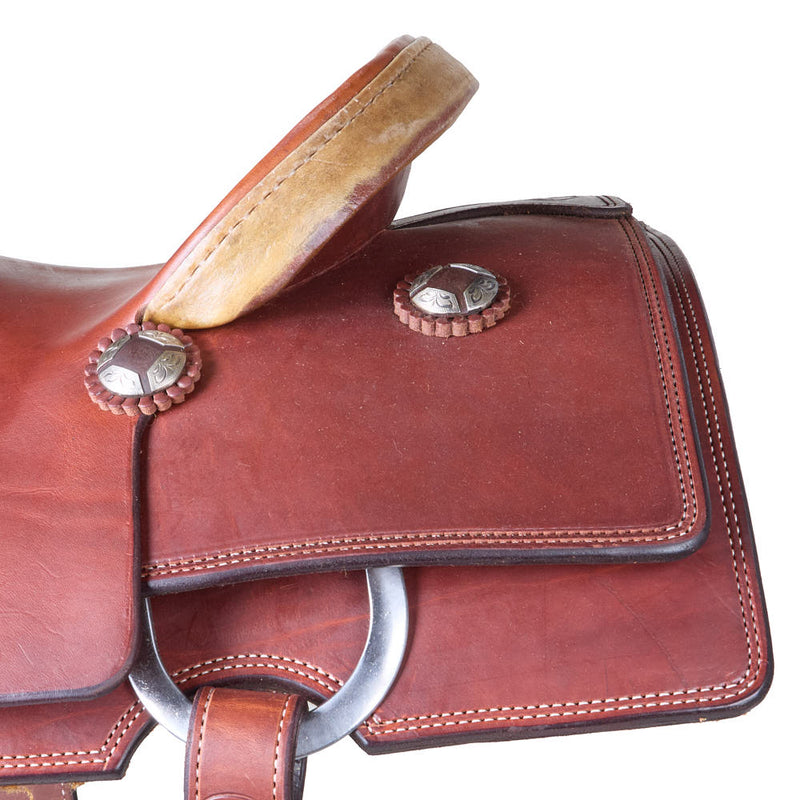 Trent Ward 14.5in Mahogany Slick out with Rawhide Cantle Team Roper