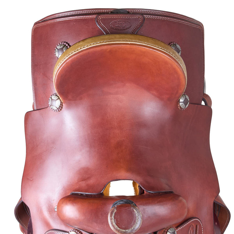 Trent Ward 14.5in Mahogany Slick out with Rawhide Cantle Team Roper