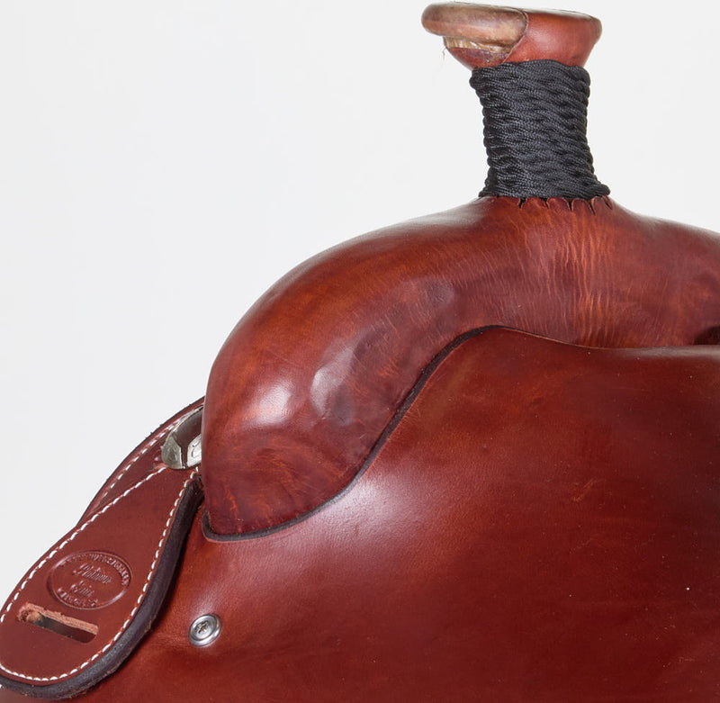 Trent Ward 15in Mahogany Slick out with Rawhide Cantle Team Roper