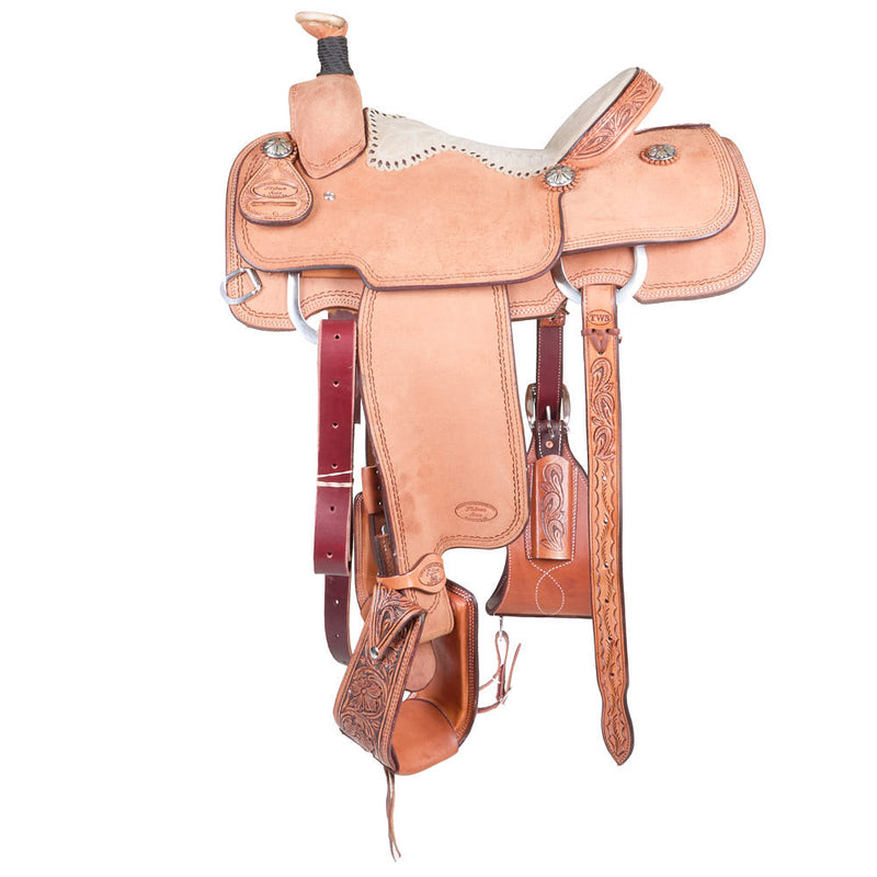 Trent Ward 14.5in Roughout with Tan suede Seat Team Roper