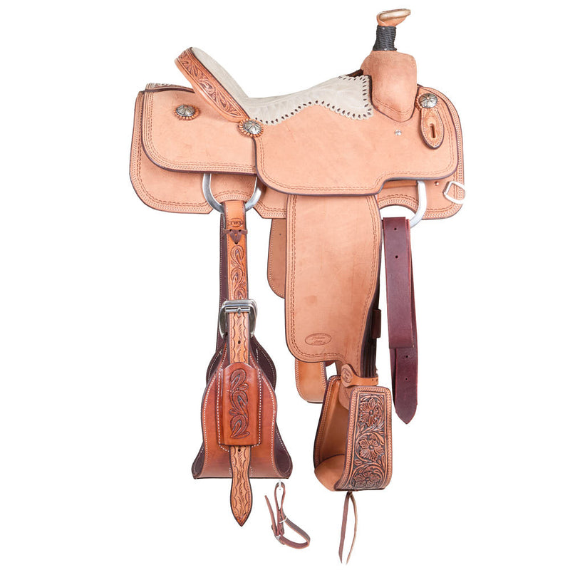 Trent Ward 14.5in Roughout with Tan suede Seat Team Roper