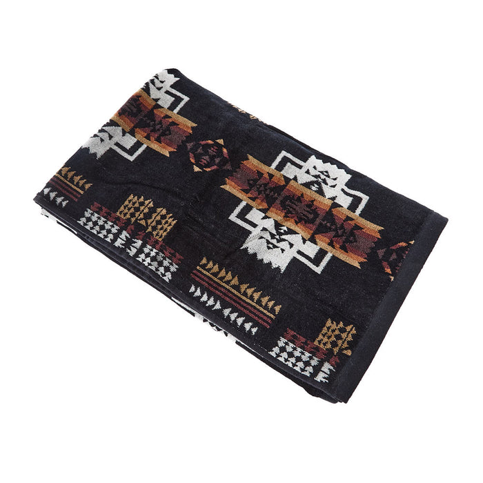Rod's True Western Southwest Black Oversized Towel