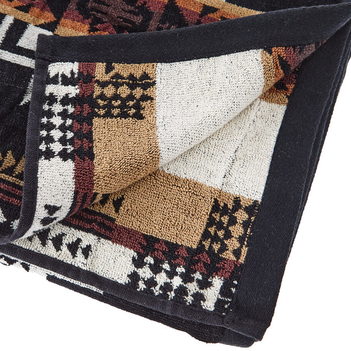 Rod's True Western Southwest Black Oversized Towel