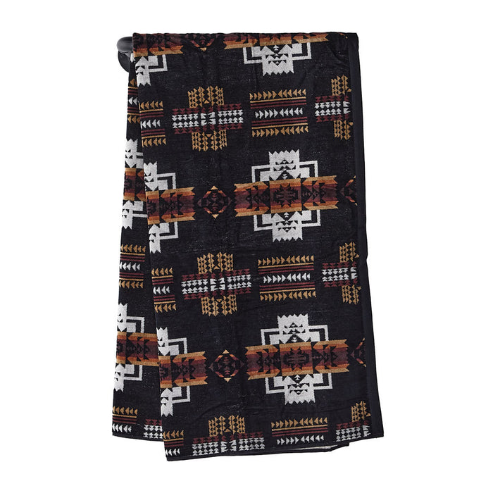 Rod's True Western Southwest Black Oversized Towel