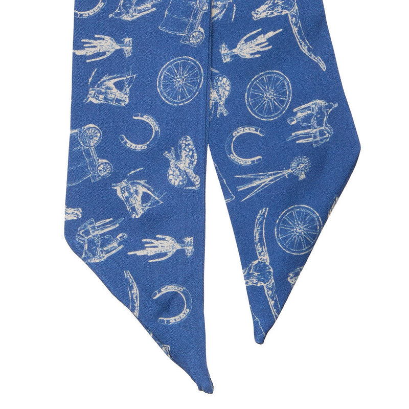 West And Company Blue Skull Motifs Twilly