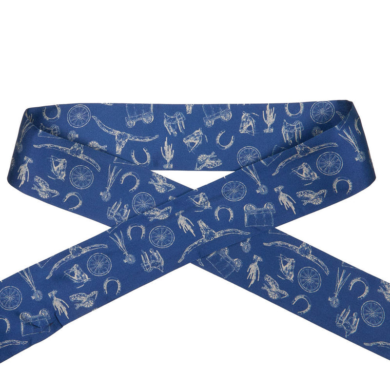 West And Company Blue Skull Motifs Twilly