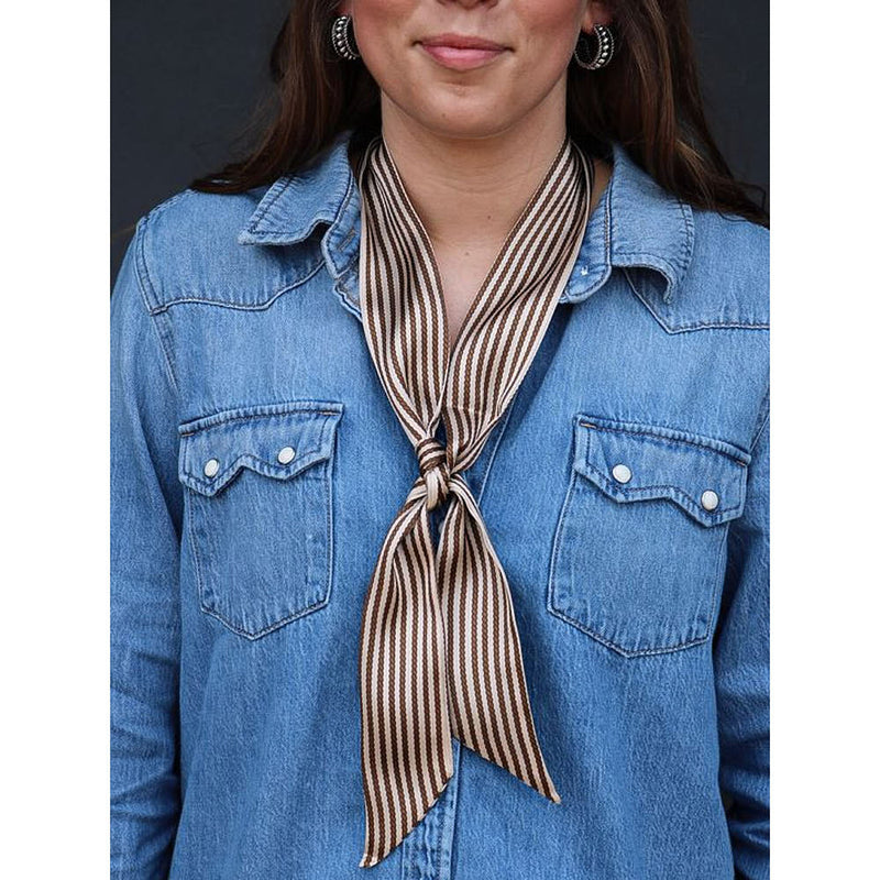 West And Company Tan Molly Striped Twilly