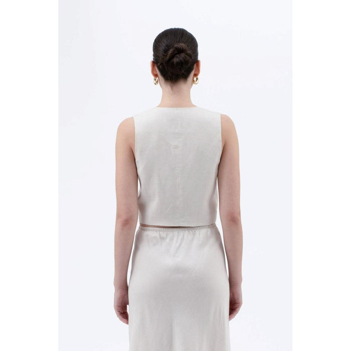 Blu Pepper Ladies Front Tie Cropped Vest