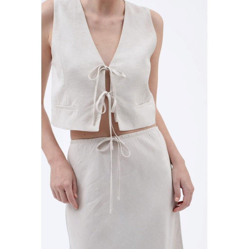 Blu Pepper Ladies Front Tie Cropped Vest