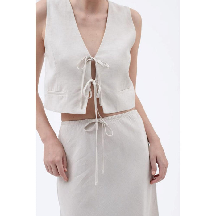 Blu Pepper Ladies Front Tie Cropped Vest