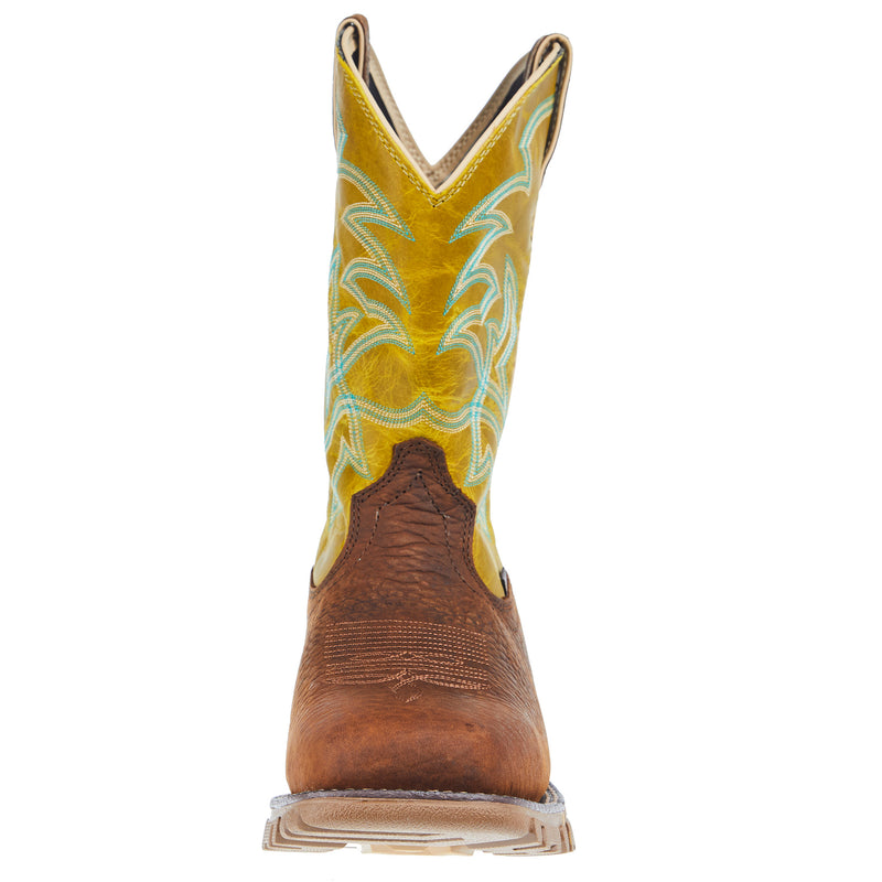 Tony Lama Mens TLX Roustabout Walnut 11 In Brown Top Waterproof Square Steel Toe Boot
