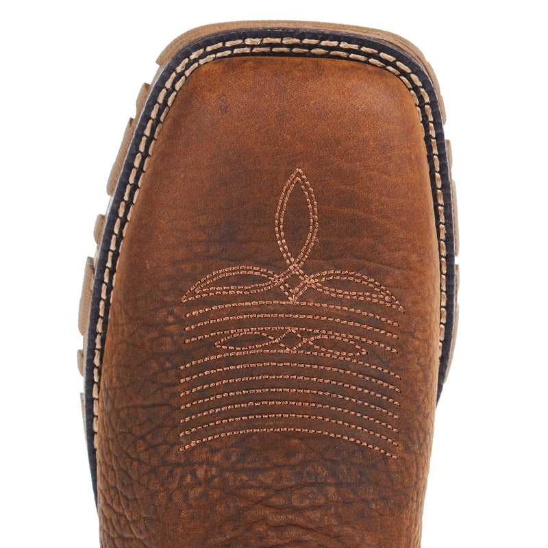 Tony Lama Mens TLX Roustabout Walnut 11 In Brown Top Waterproof Square Steel Toe Boot
