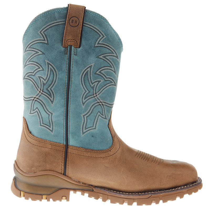 Tony Lama Justin Mens TLX Roustabout Ash Grey 11 In Blue Top Waterproof Square Steel Toe W