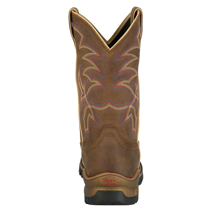 Tony Lama Men's Roustabout Tan 11In Top Wide Square Soft Toe Work Boot