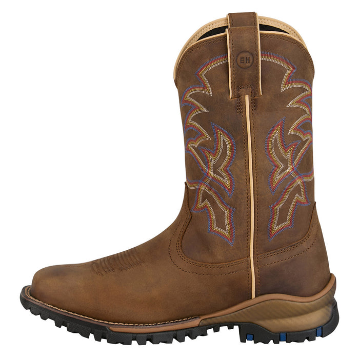 Tony Lama Men's Roustabout Tan 11In Top Wide Square Soft Toe Work Boot