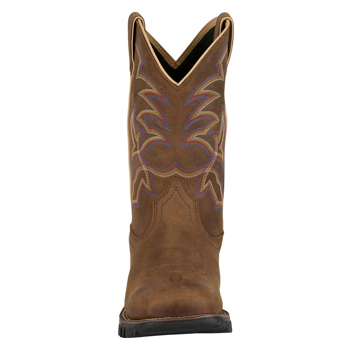 Tony Lama Men's Roustabout Tan 11In Top Wide Square Soft Toe Work Boot