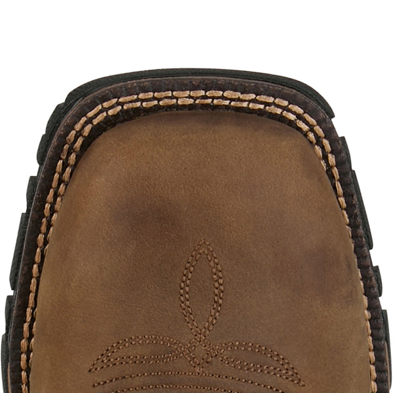 Tony Lama Men's Roustabout Tan 11In Top Wide Square Soft Toe Work Boot