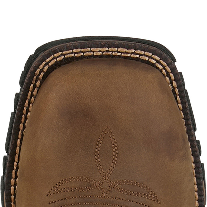 Tony Lama Men's Roustabout Tan 11In Top Wide Square Soft Toe Work Boot