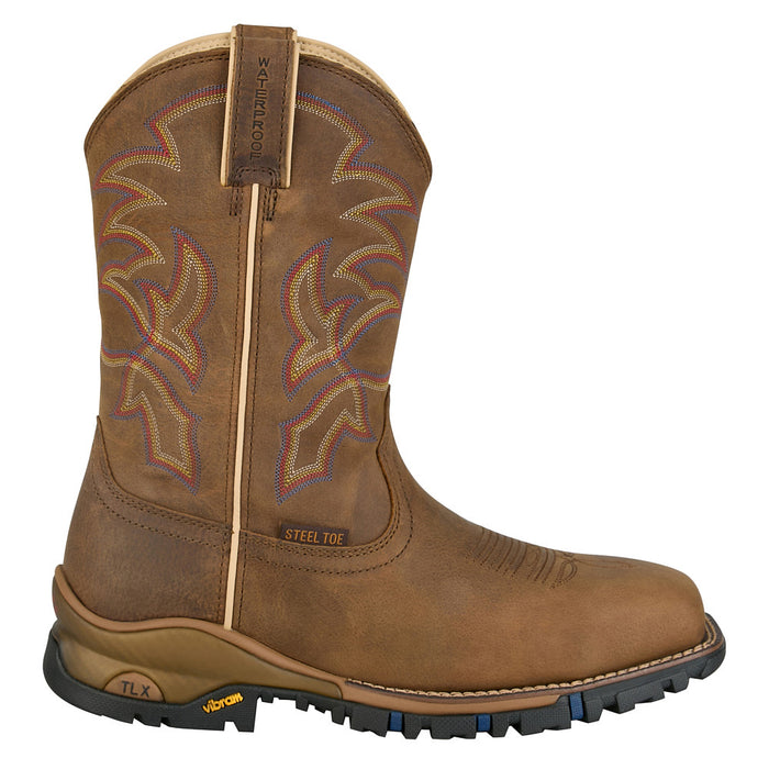 Tony Lama Men's Roustabout Tan 11In Top Wide Square Steel Toe Work Boot