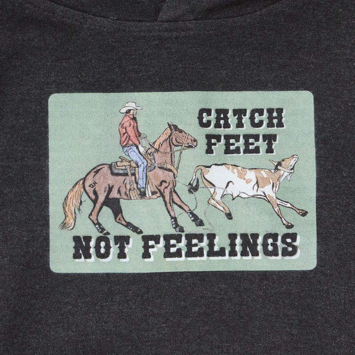 The Whole Herd Youth Catch Feet Charcoal Hoodie