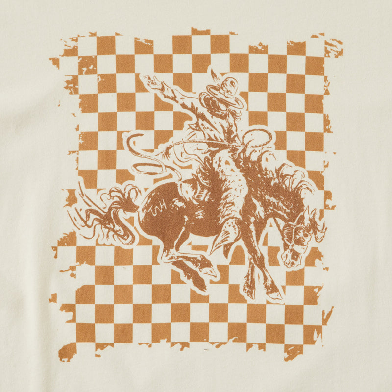 The Whole Herd Women's Checkered Bronc Tee