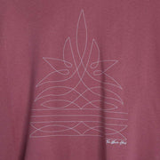 The Whole Herd Women's Western Stitch Mauve Top