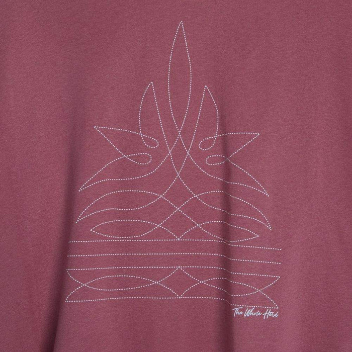 The Whole Herd Women's Western Stitch Mauve Top