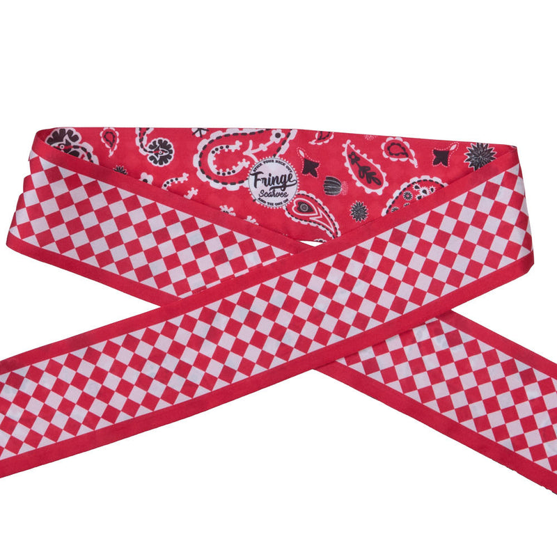 Fringe Scarves Red Luck Be A Paisley Twilly