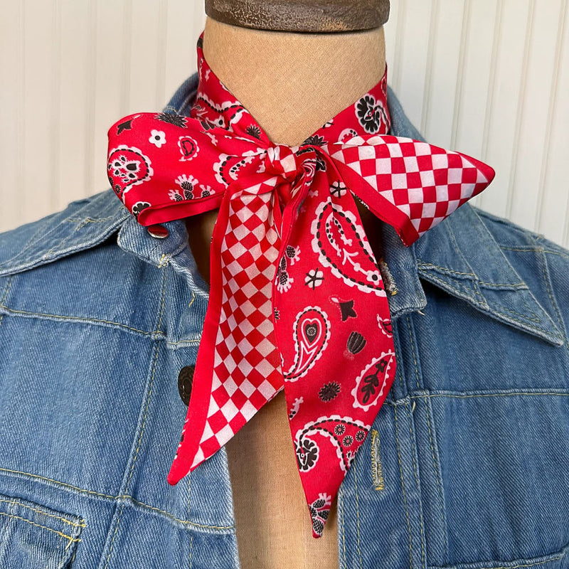 Fringe Scarves Red Luck Be A Paisley Twilly