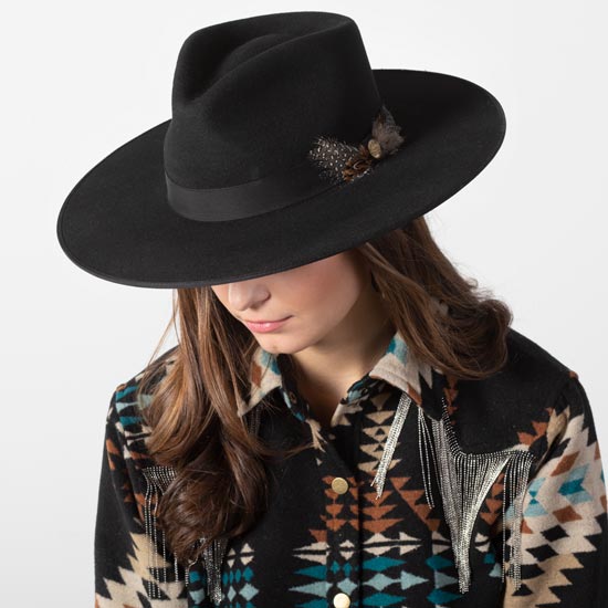 Stetson Hats Black Midtown 2 3/4in. Bound Edge Brim Fashion Hat