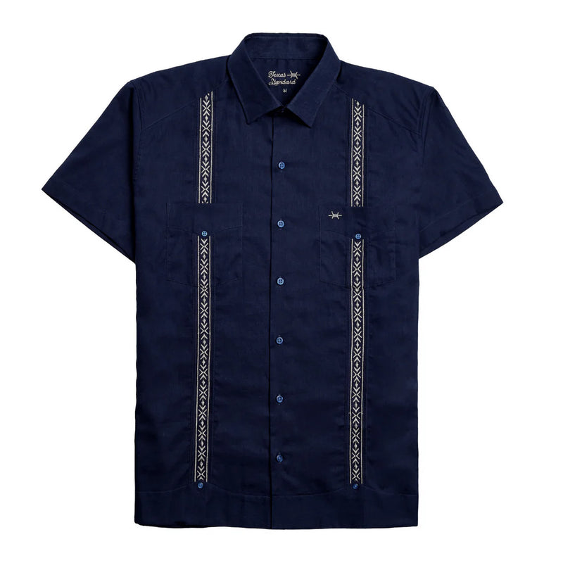 Texas Standard Guayabera Libra Blue Shirt