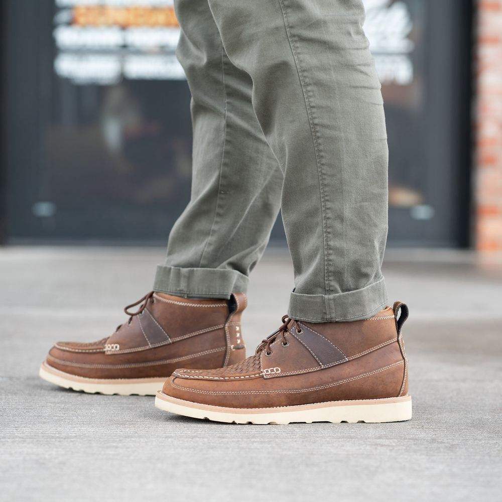 Twisted X Men's Woven Oiled Saddle Lace Up Casual Shoe