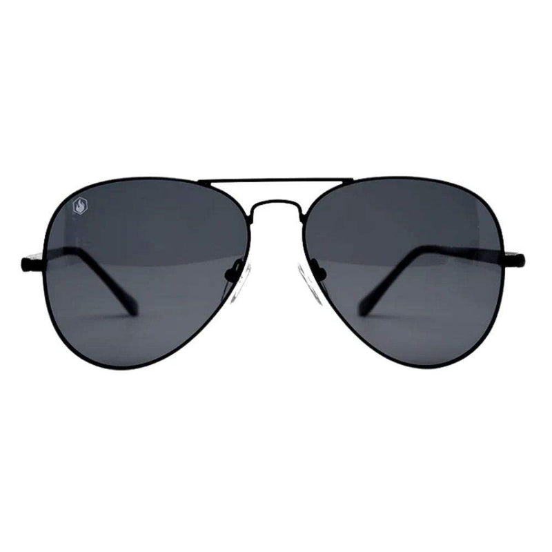 American Bonfire Co. Tex Black Aviator Sunglasses