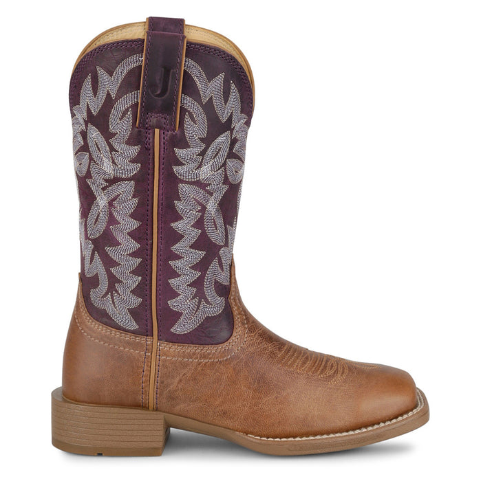 Justin Boot Company Women's Ashtyn Tan 11In Square Toe Boot
