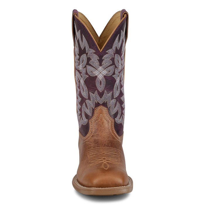 Justin Boot Company Women's Ashtyn Tan 11In Square Toe Boot
